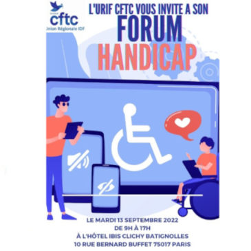 Forum Handicap CFTC du 13 septembre 2022